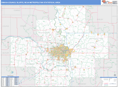 Omaha-Council Bluffs Metro Area Digital Map Basic Style